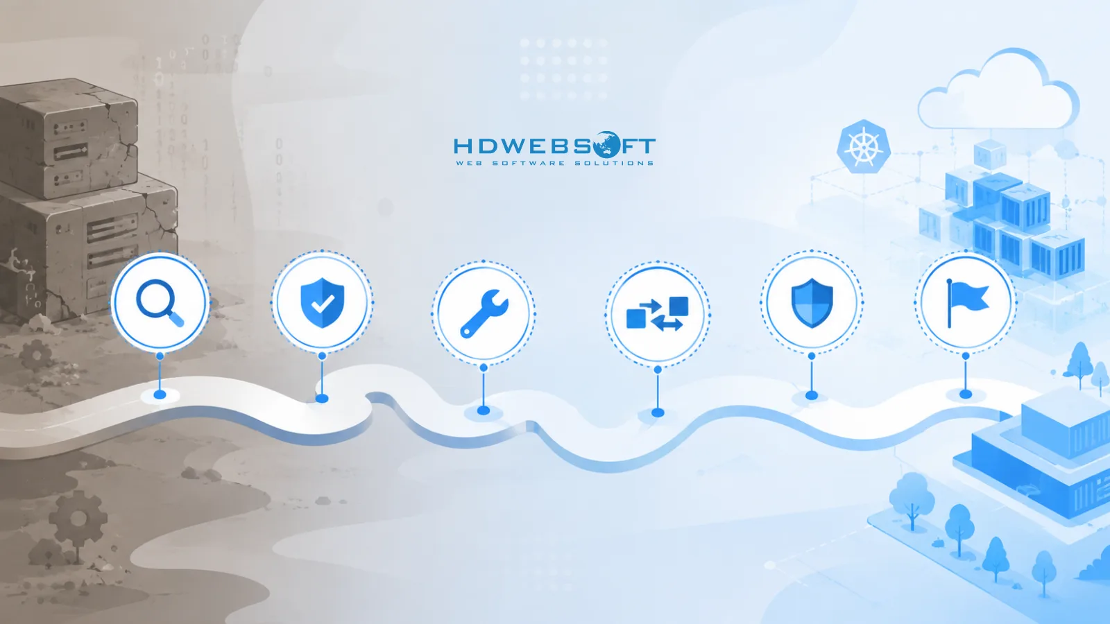 Six-step legacy modernization journey from assessment to cutover