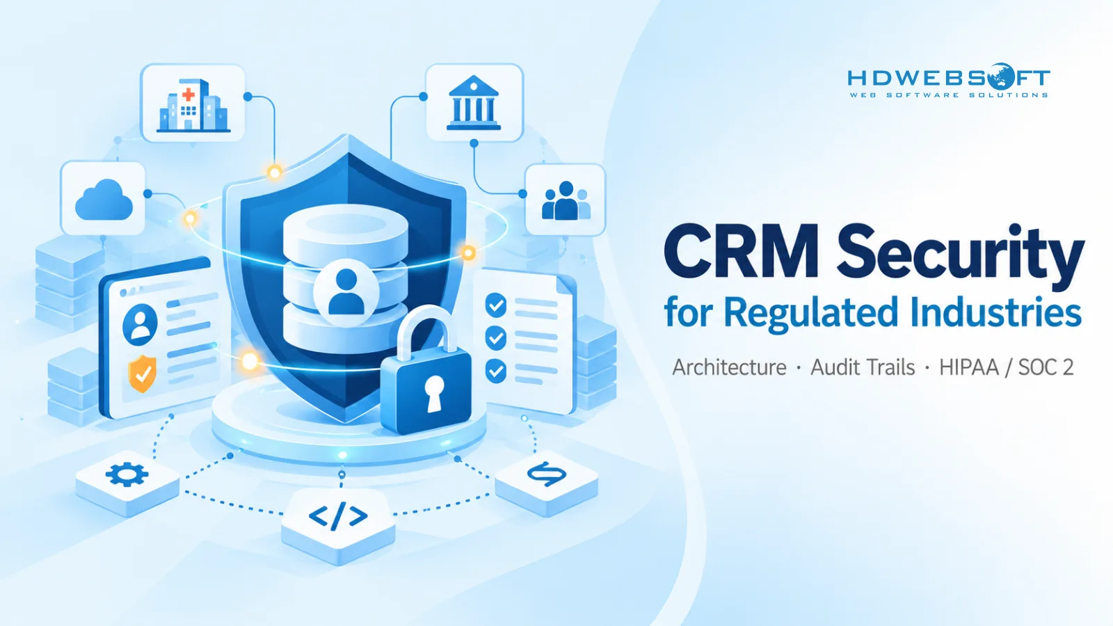 CRM Security for Regulated Industries: Custom Architecture, Audit Trails & HIPAA/SOC 2