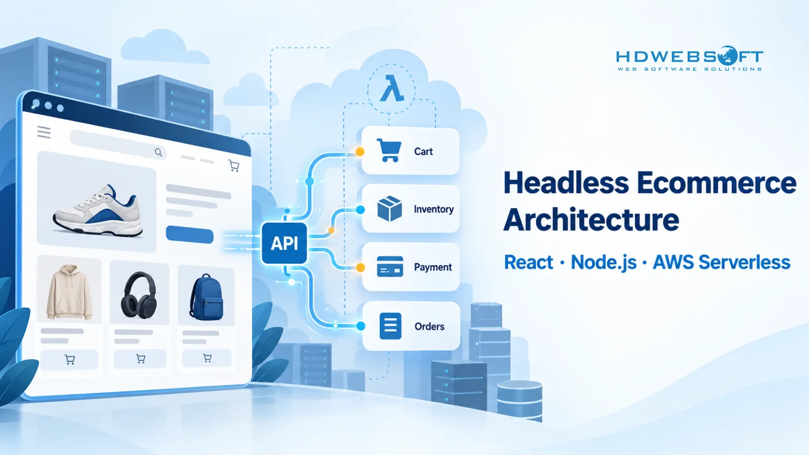 Headless Ecommerce Architecture for High-Traffic Brands: React, Node.js & AWS Serverless