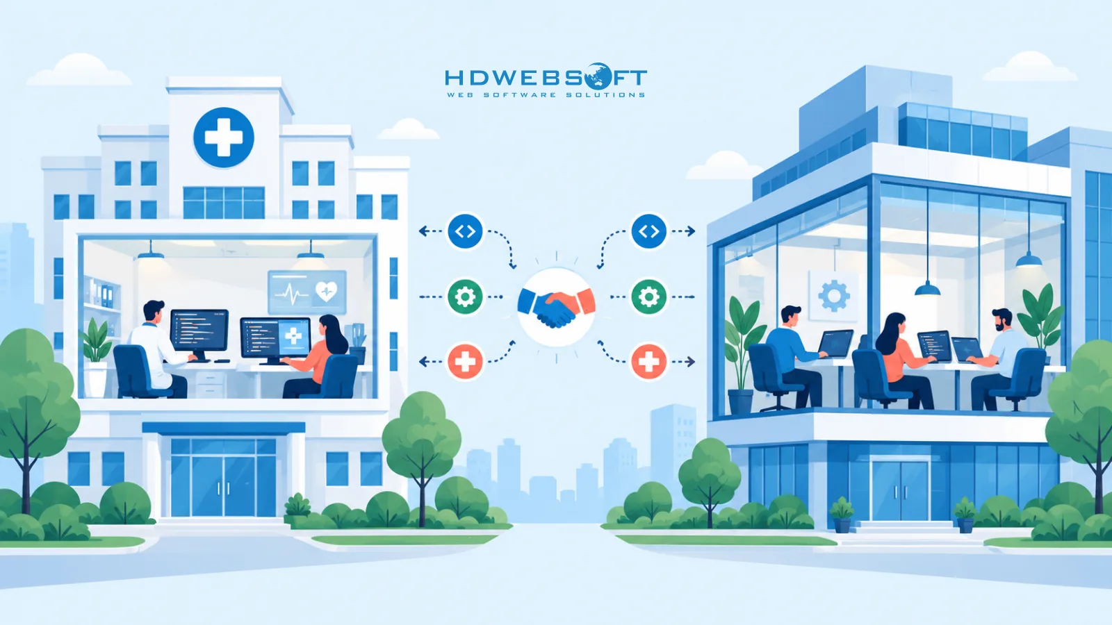 Scelta tra un team interno e un partner in outsourcing per il software sanitario.