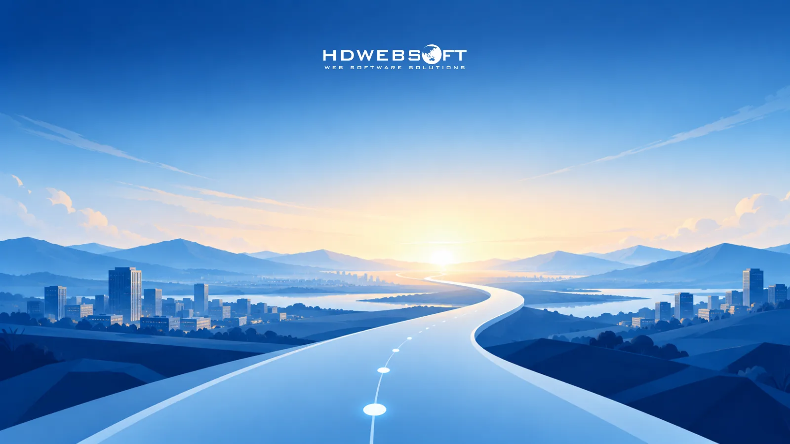Illustration of a pathway leading toward a bright horizon symbolizing uncertain artificial superintelligence timelines