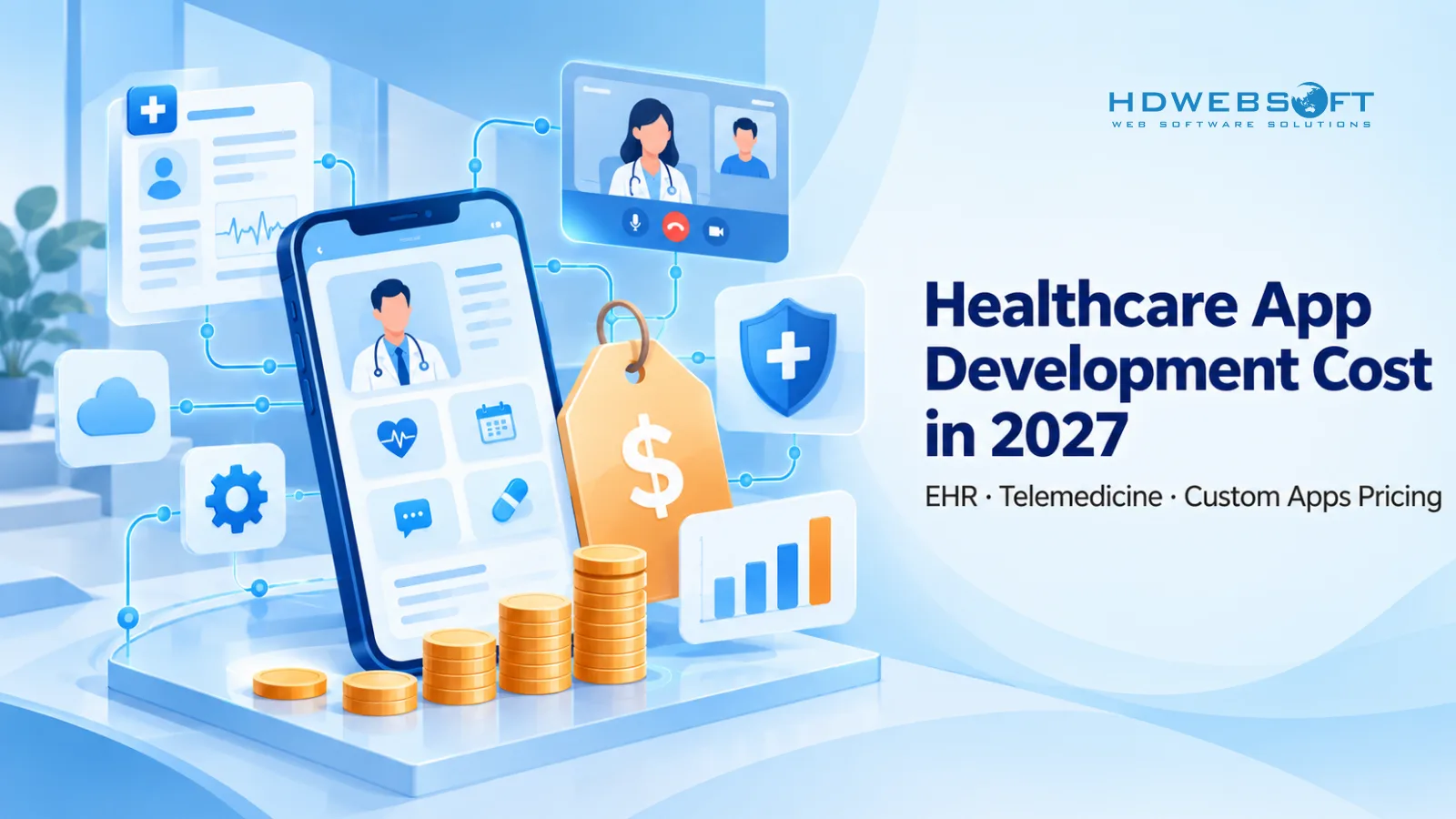 How Much Does Healthcare App Development Cost in 2027? EHR, Telemedicine & Custom Apps Pricing