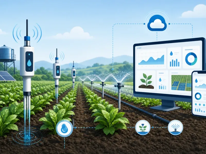 Cảm biến độ ẩm đất IoT và hệ thống tưới thông minh trên các khu vực canh tác