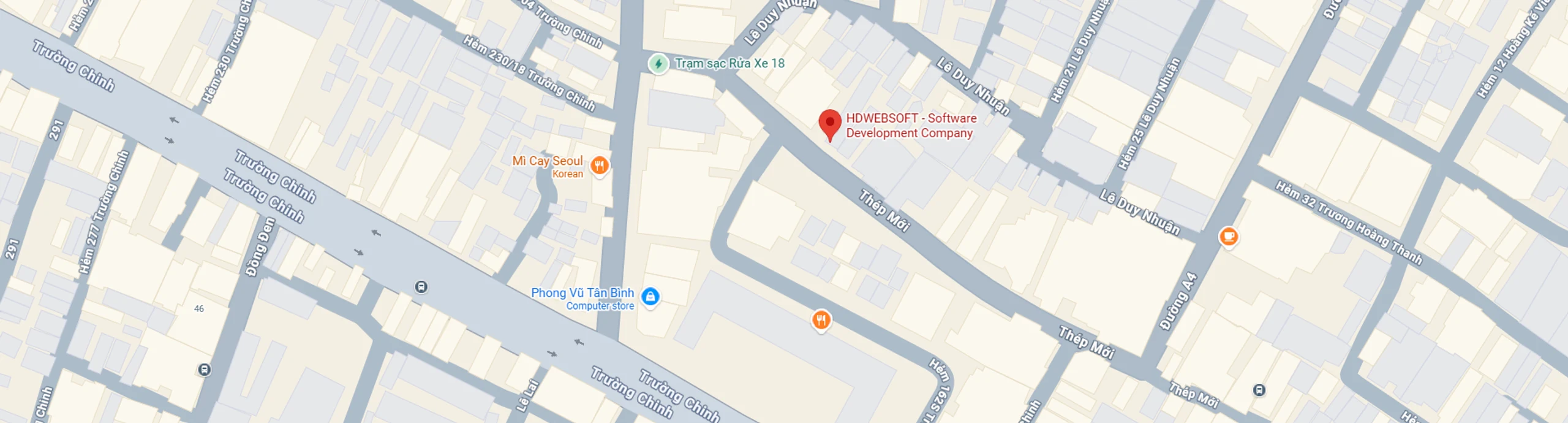 HDWEBSOFT 베트남 본사 위치 지도