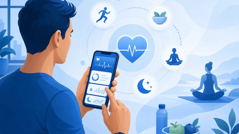 Ứng dụng mobile sức khỏe và wellness cho fitness, dinh dưỡng và theo dõi bệnh mạn tính