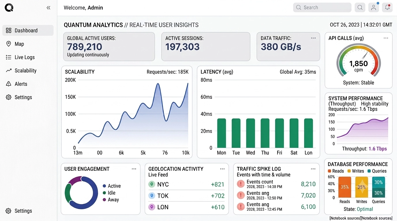Real-time analytics dashboard