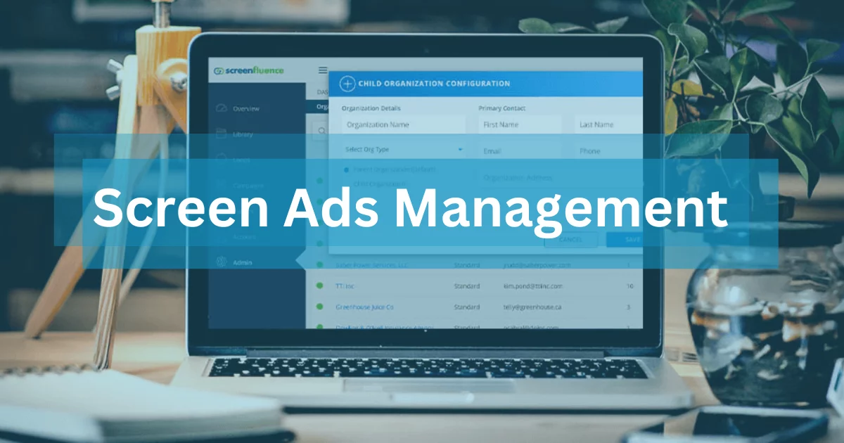 Screen Ad management system