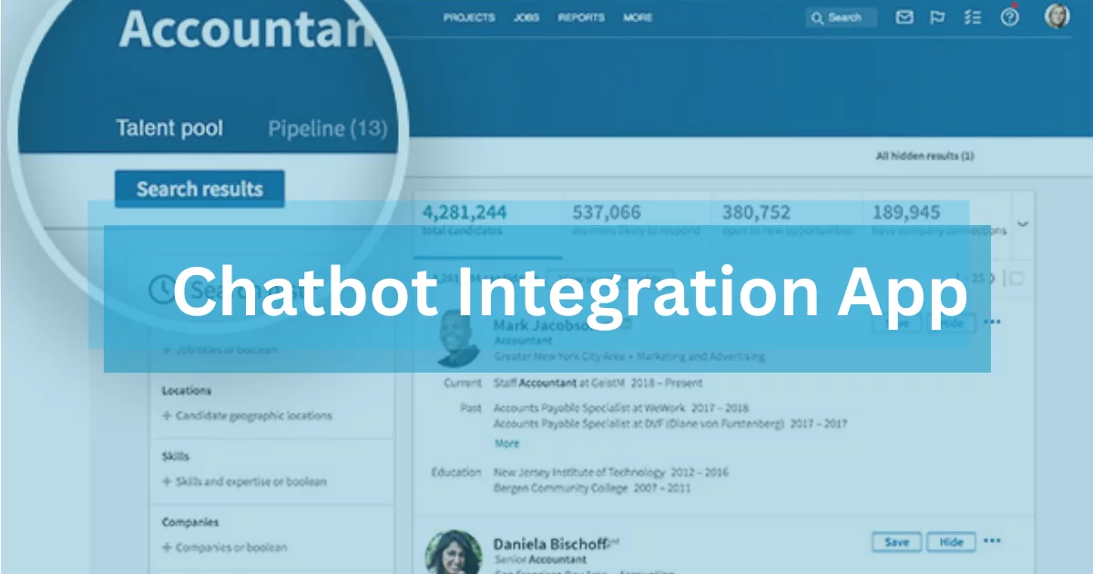 linkedin chatbot integration app