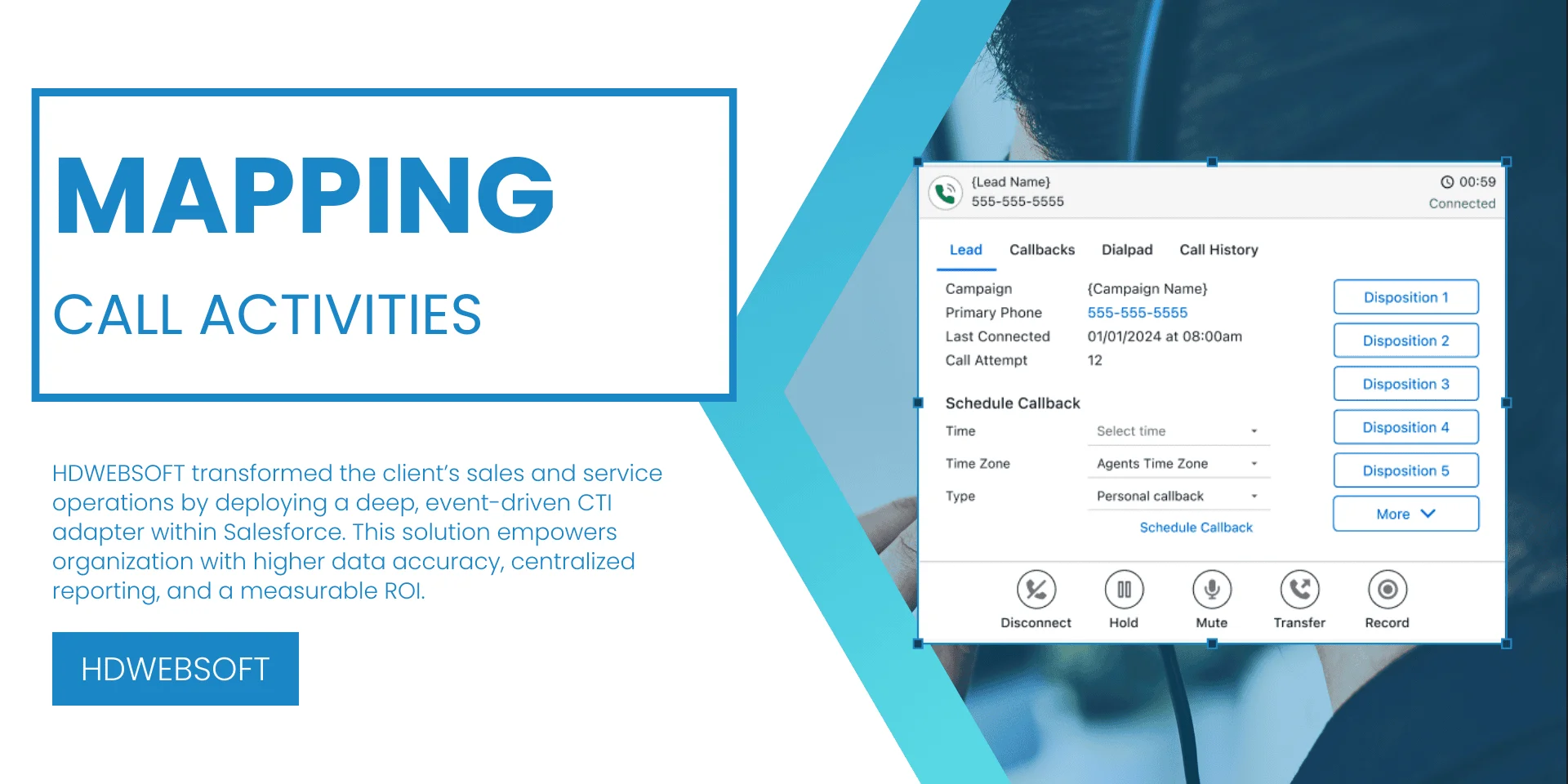 Call-center integration - mapping call activities