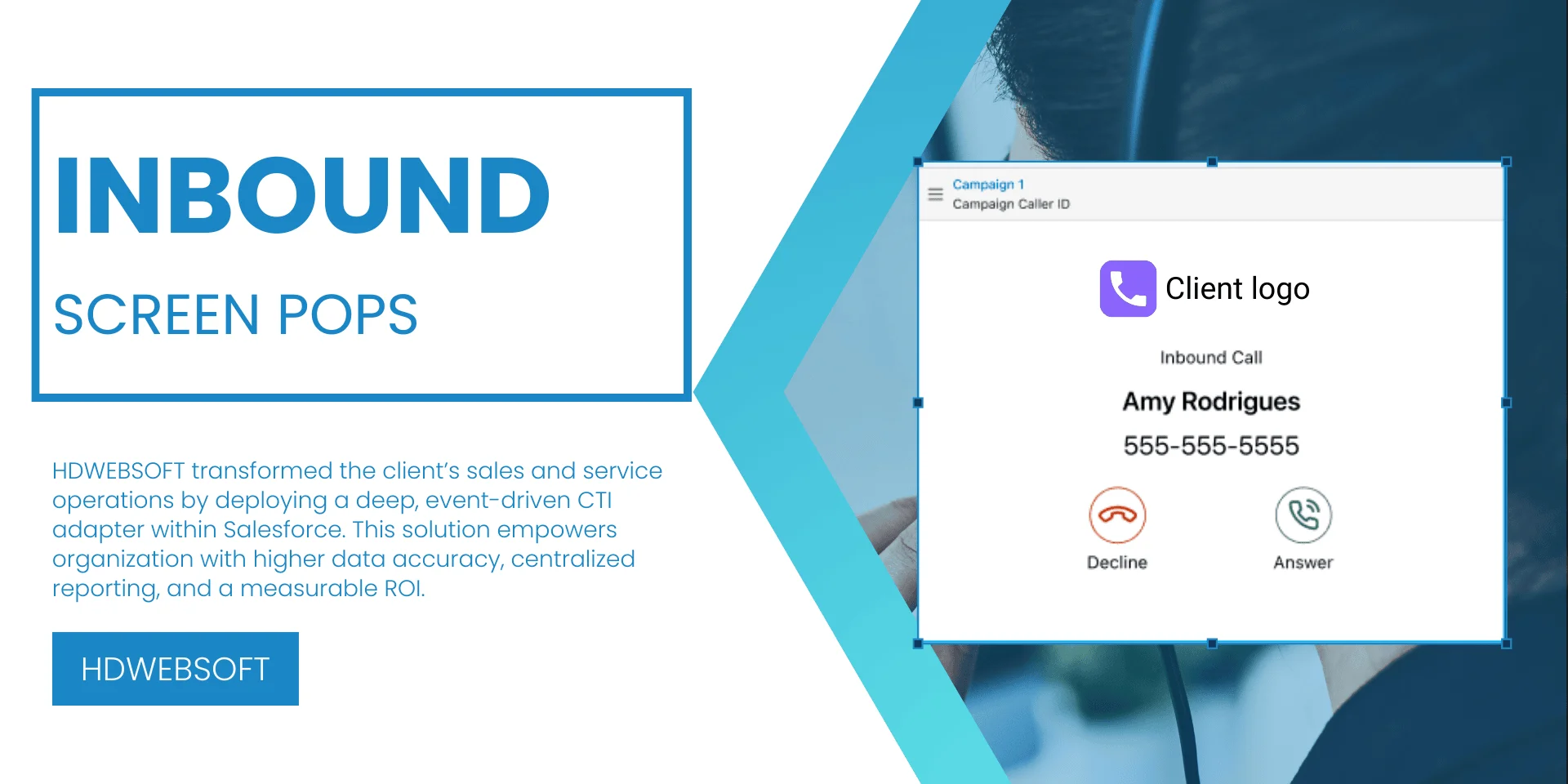 Call-center integration - inbound screen pops