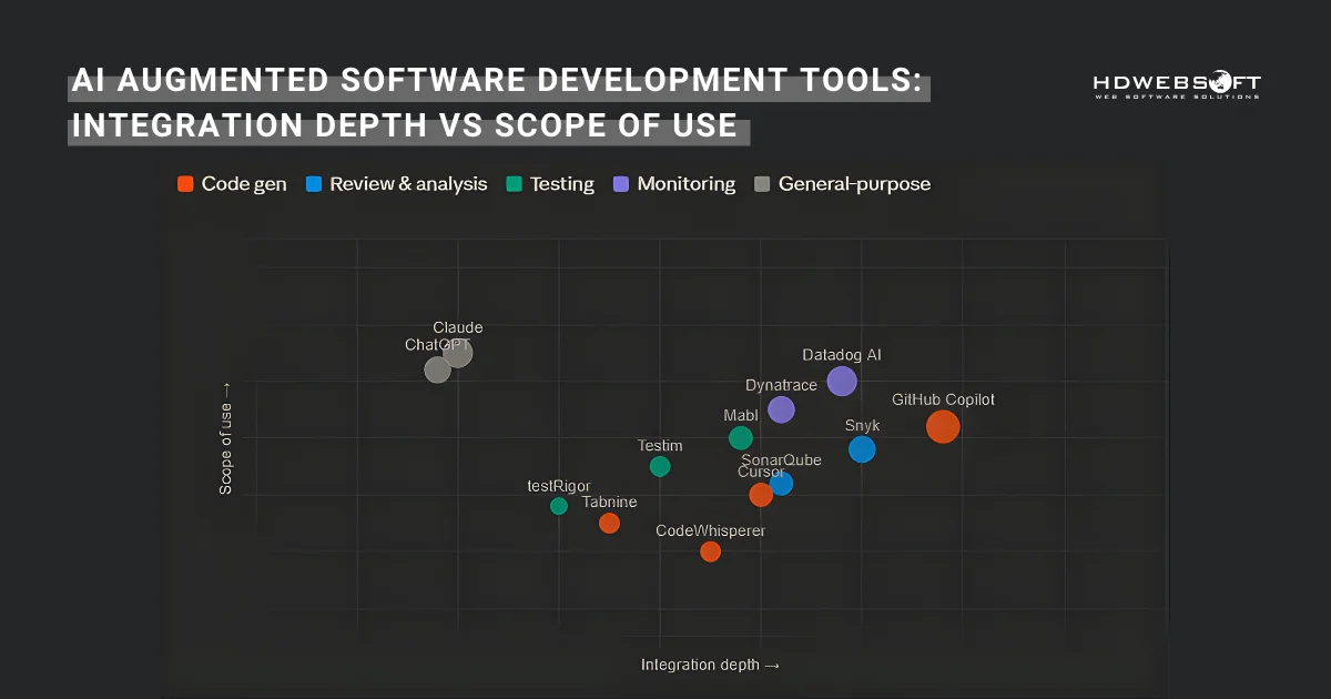 AI augmented software development tools: integration depth vs scope of use